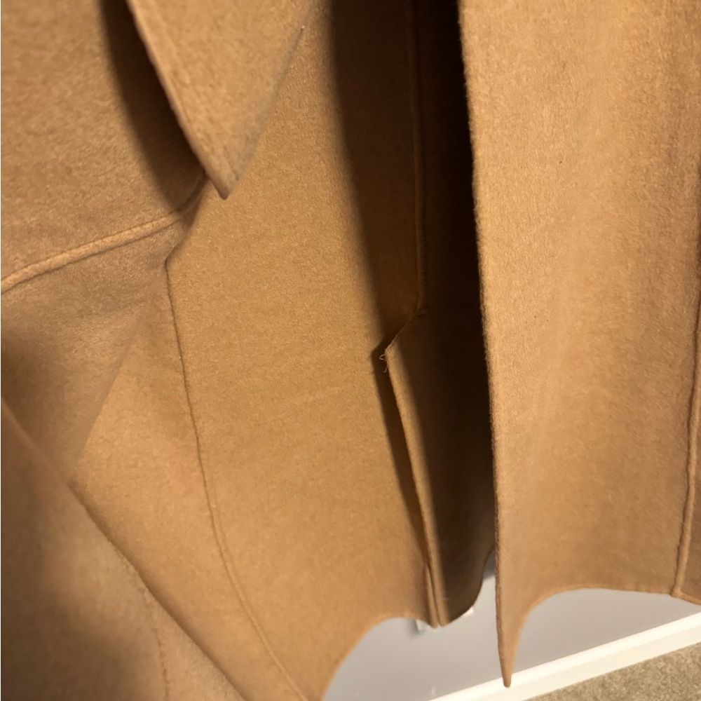 Taupe Woolen Button Front Duster Coat - image 10